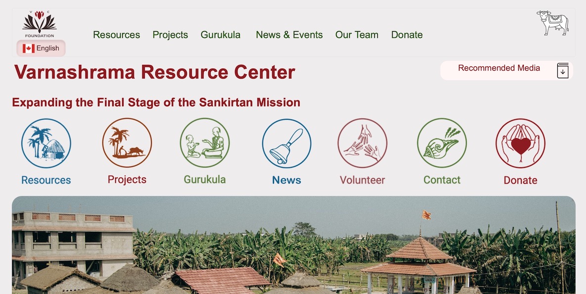 Screenshot of the new website's homepage 